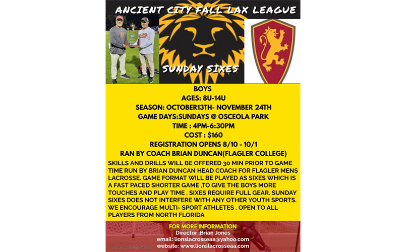 ANCIENT CITY FALL LAX LEAGUE